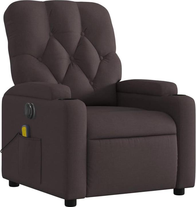 Produktbild vidaXL Massagesessel Fernsehsessel Relaxsessel Elektrisch Dunkelbraun Stoff