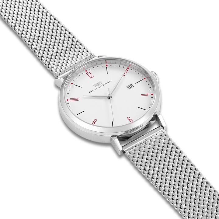 Produktbild Quarzuhr Arakon II Edelstahl Silber - 34110 (Analoguhr, 42 mm)