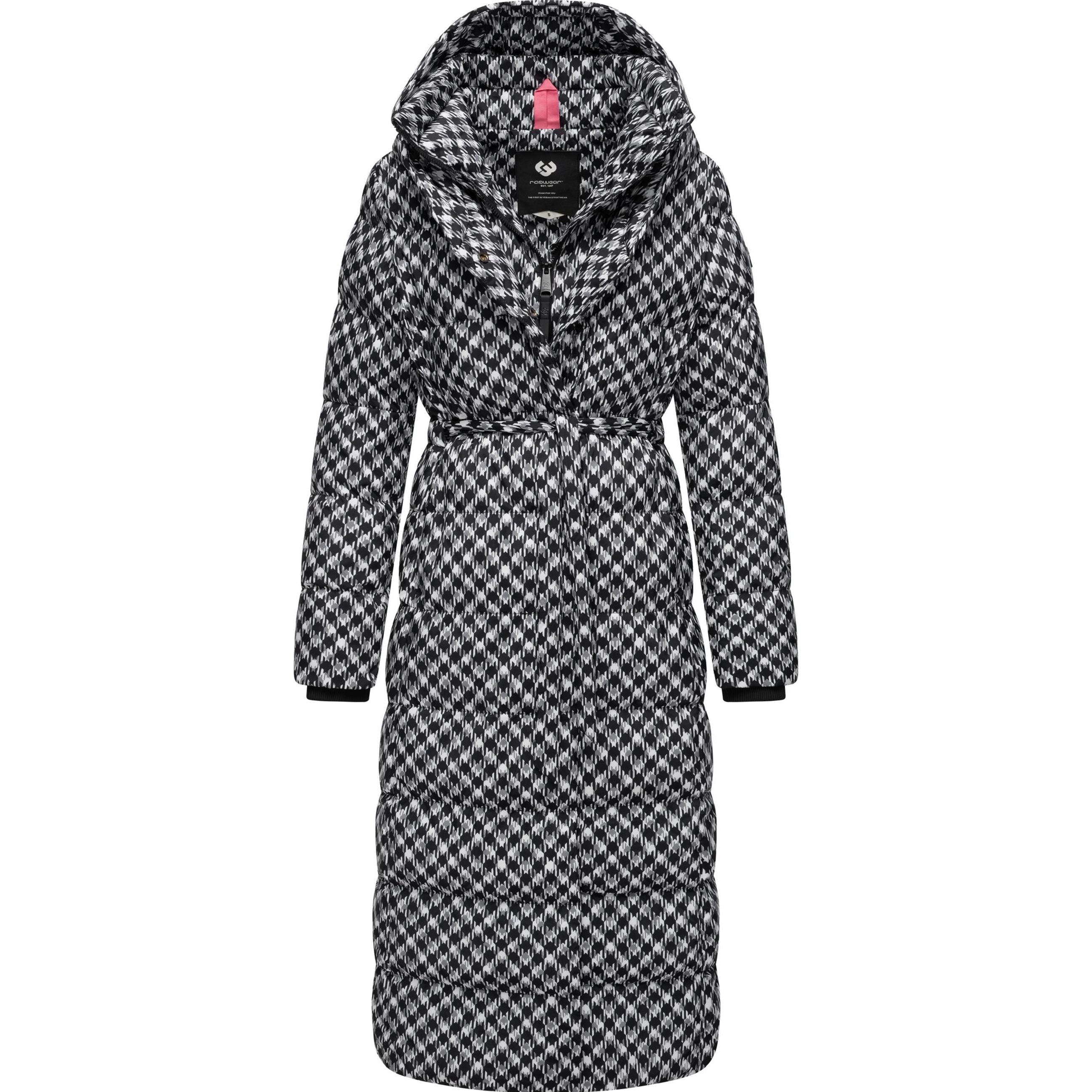 Ragwear, Damen, Jacke, Niara Long Print (XS), Schwarz, XS
