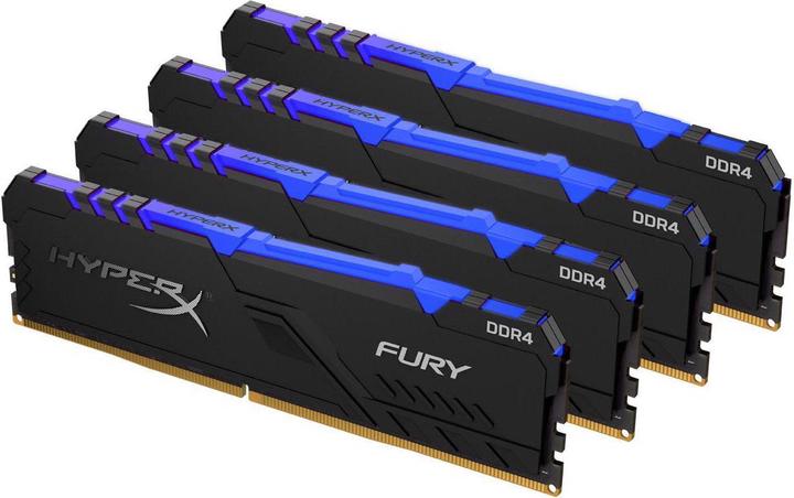 Produktbild HyperX DDR4-RAM FURY RGB 3600 MHz 4x 32 GB (4 x 32GB, 3600 MHz, DDR4-RAM, DIMM)