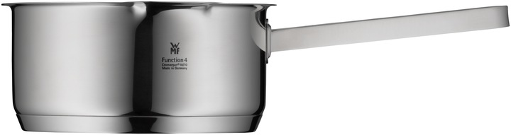 Produktbild WMF Stielkasserolle Topf 16cm Stieltopf Deckel Function4 Induktion Edelstahl (16 cm, Kochtopf, Edelstahl)
