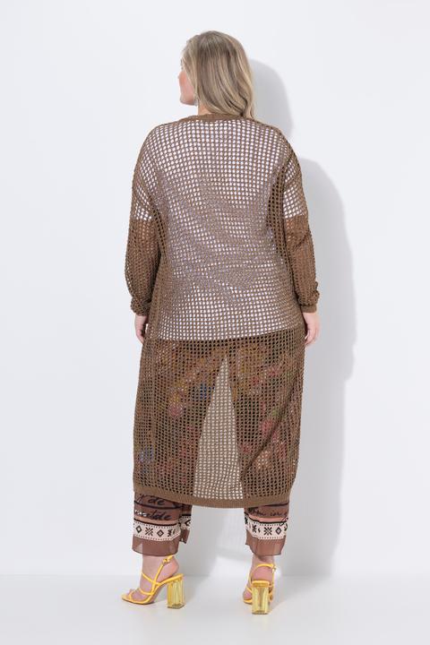 Produktbild Miamoda Strickjacke, Loose Fit, Lochstrick, Glitzereffekt (42, 44)