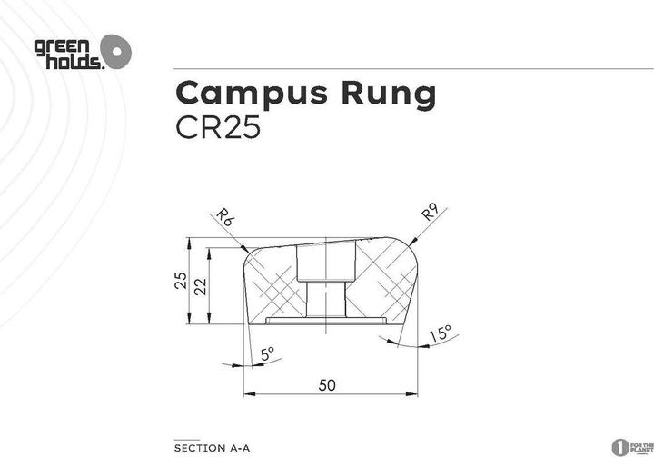 Produktbild Greenholds Campus Rungs System-Klettergriff (1 Stück) (Green)