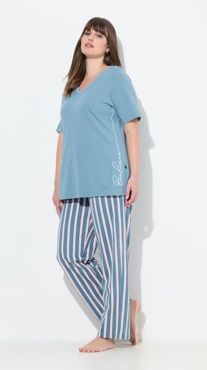 Actual product image Ulla Popken Balance Two Piece Pajama Set (56)