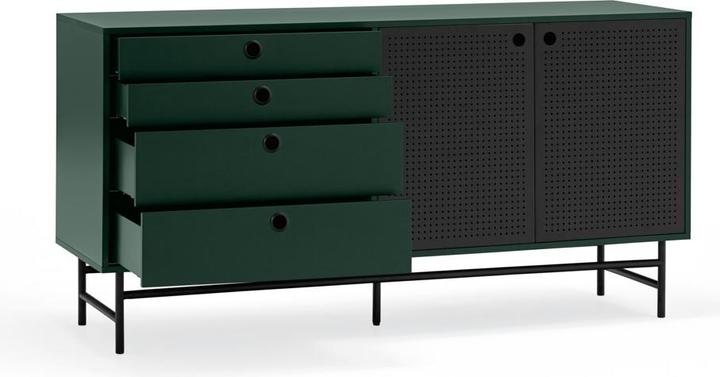 Actual product image Teulat Sideboard Punto Dark Green 150 x 77 cm
