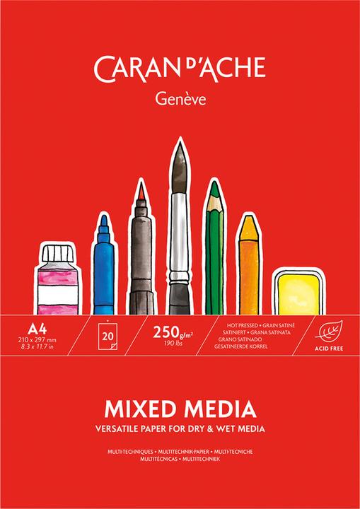 Actual product image Caran d'Ache Multitechnik-Zeichennblock A4 (A4, Plain, Soft cover)