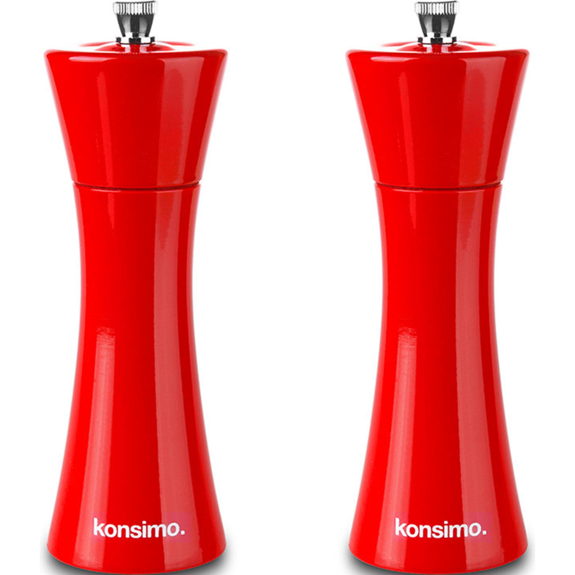 Konsimo Salpe, Pfeffermühle + Salzmühle, Rot