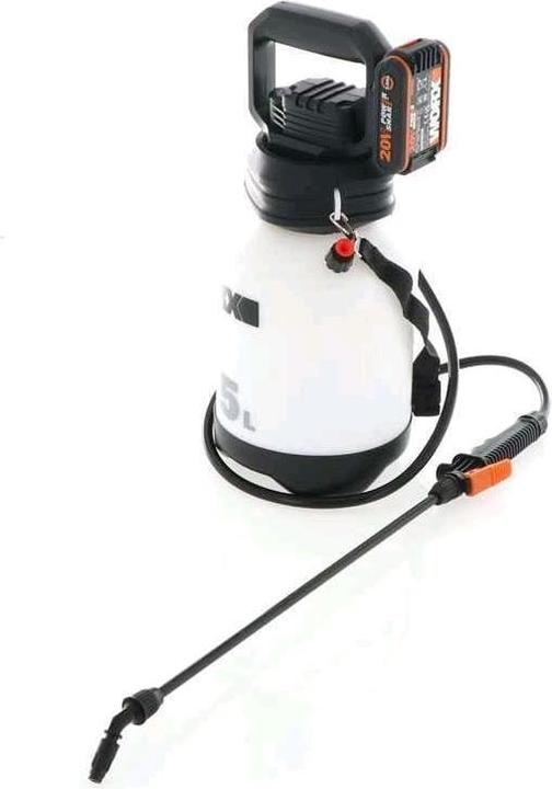 Actual product image Worx Pressurised sprayer with backpack20V rechargeable battery (5 l)
