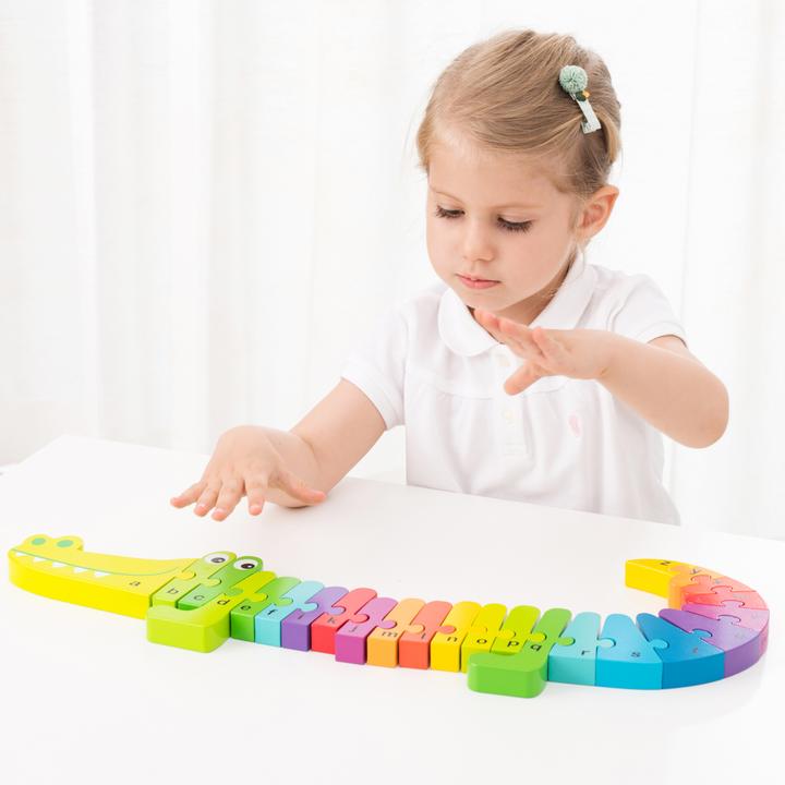 Actual product image New Classic Toys Alphabet Puzzle - Crocodile (26 pieces)