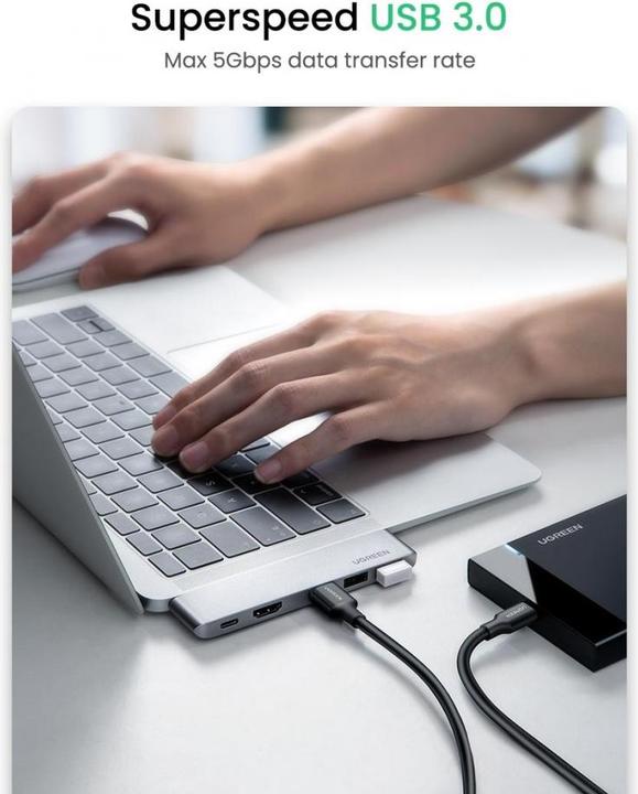 Immagine prodotto Ugreen 5 in 2 -C Hub (USB-C, 5 Porti)