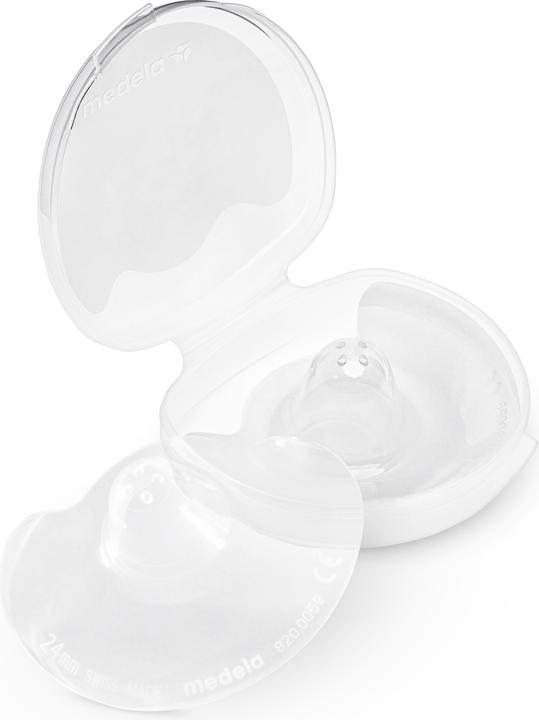 Actual product image Medela Contact nipples L ( Ø 24mm), 2 pieces with storage box (L)