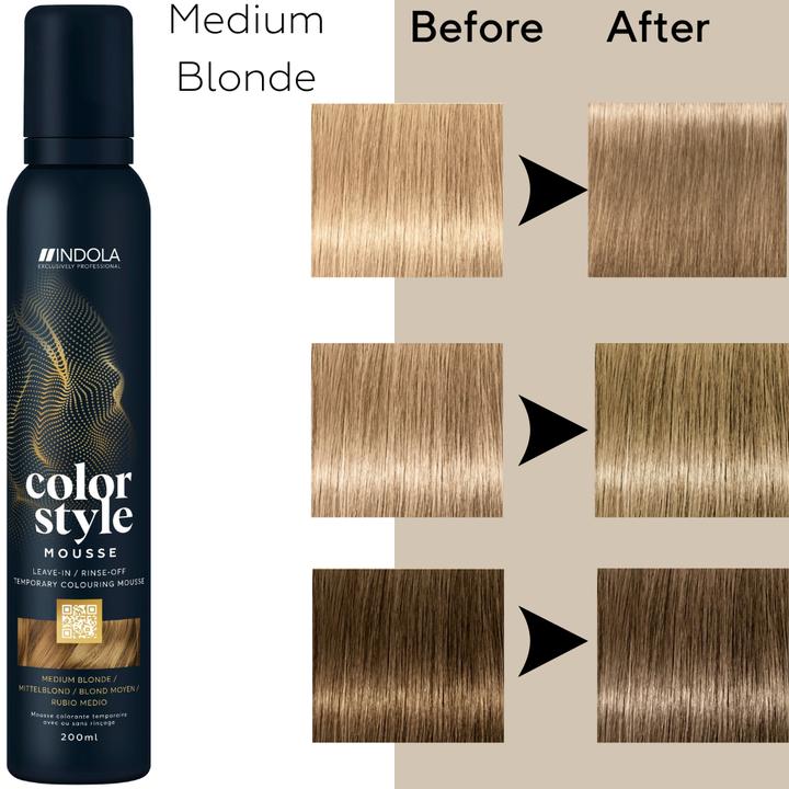 Produktbild Indola Color Style Mousse Mittelblond 200 ml (Mittelblond)