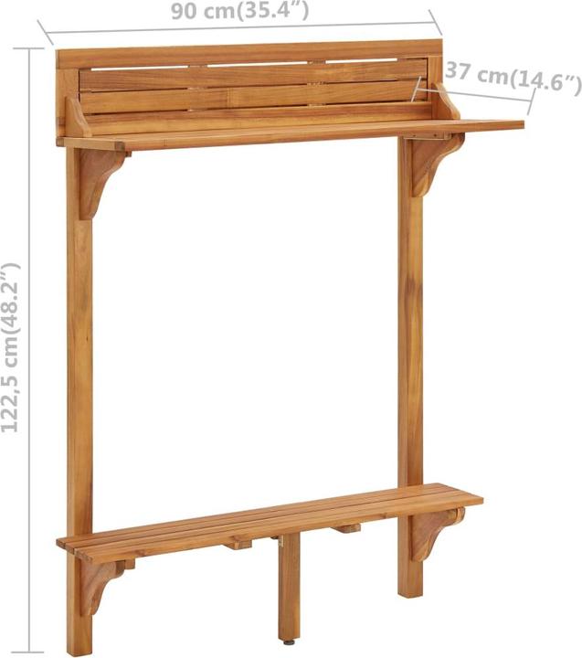 Image du produit vidaXL Bartisch (90 x 90 x 122.50 cm)