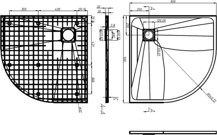 Produktbild vidaXL Duschwanne