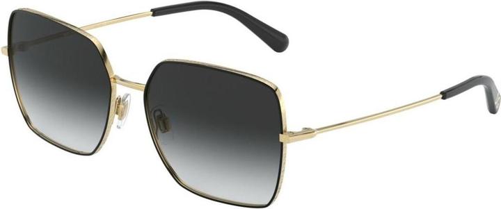 Dolce & Gabbana Damen-Sonnenbrille, Schwarz/Gold/Grau, Formschön, Internationale Garantie