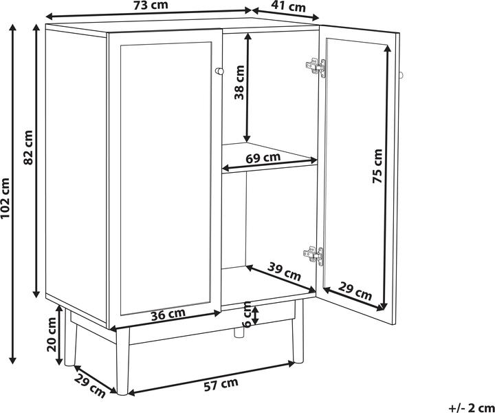 Image du produit Beliani Nivo (73 x 41 x 102 cm)