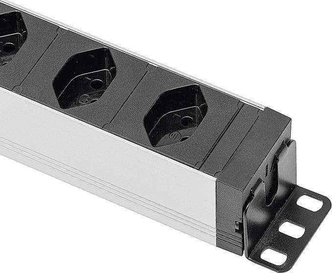 Actual product image Steffen 19 power strip 5x T13, silver (5 x, Type 12, 3 m)