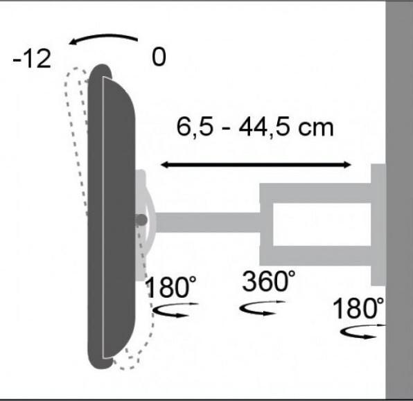 Actual product image Techly Clamp (Wall, 37", 25 kg)