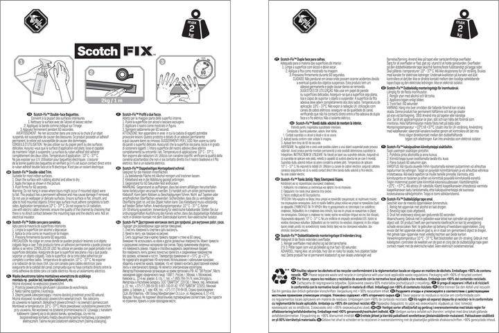 Nährwerte und Zutaten Scotch Montageband -Fix, 10 mm x 2 m, Weiss (10 mm)