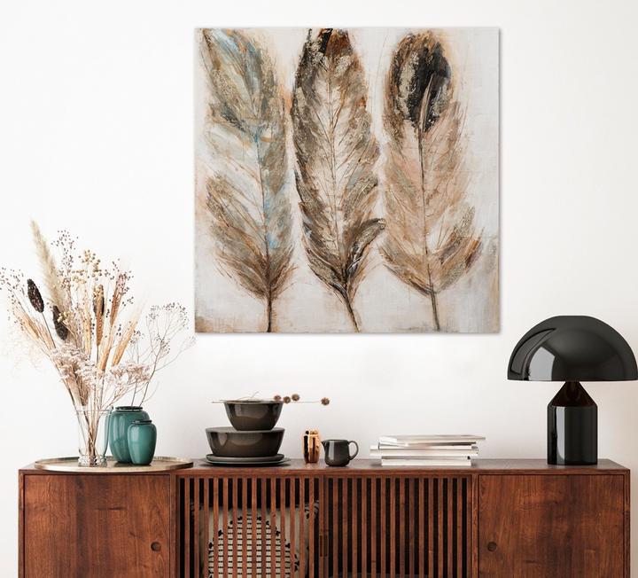Immagine prodotto Alldecor Tre piume (100 x 100 cm)