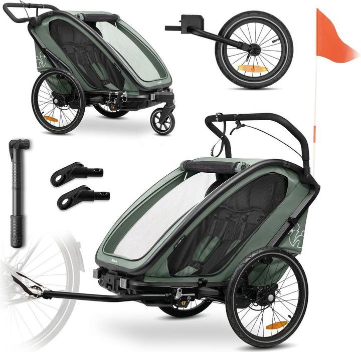 Hauck Fahrradanhänger 3in1 Fahrradanhänger Sparset Bike N Walk