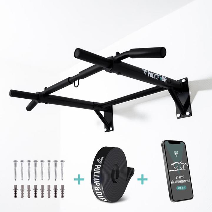 Image du produit Pullup & Dip Klimmzugstange Wand inkl. Klimmzug Band + Schrauben
