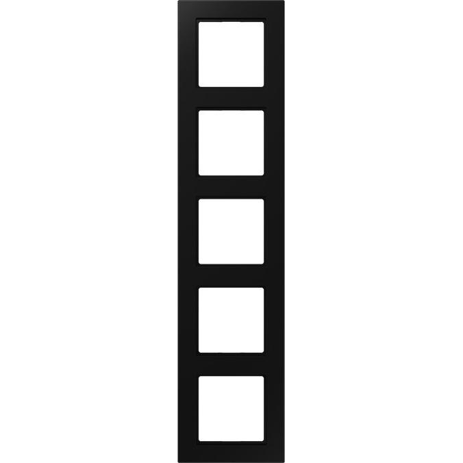 JUNG, Zubehör Schalterprogramm, Rahmen A 550 A5585BFSWM 5-fach graphitschwarz