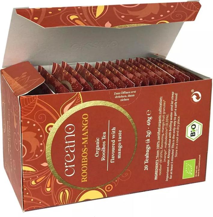 Produktbild Creano Tee Bio Teebeutel Rooibos Mango Packung mit 20 Beutel No.16 (83 g)