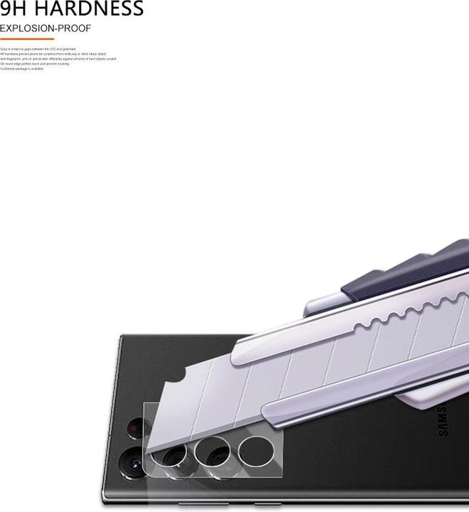 Actual product image Mocolo Silk Camera Lens Glass - protective glass for the camera lens of the Samsung Galaxy S22 Ultra (1 pcs., Samsung Galaxy S22 Ultra)