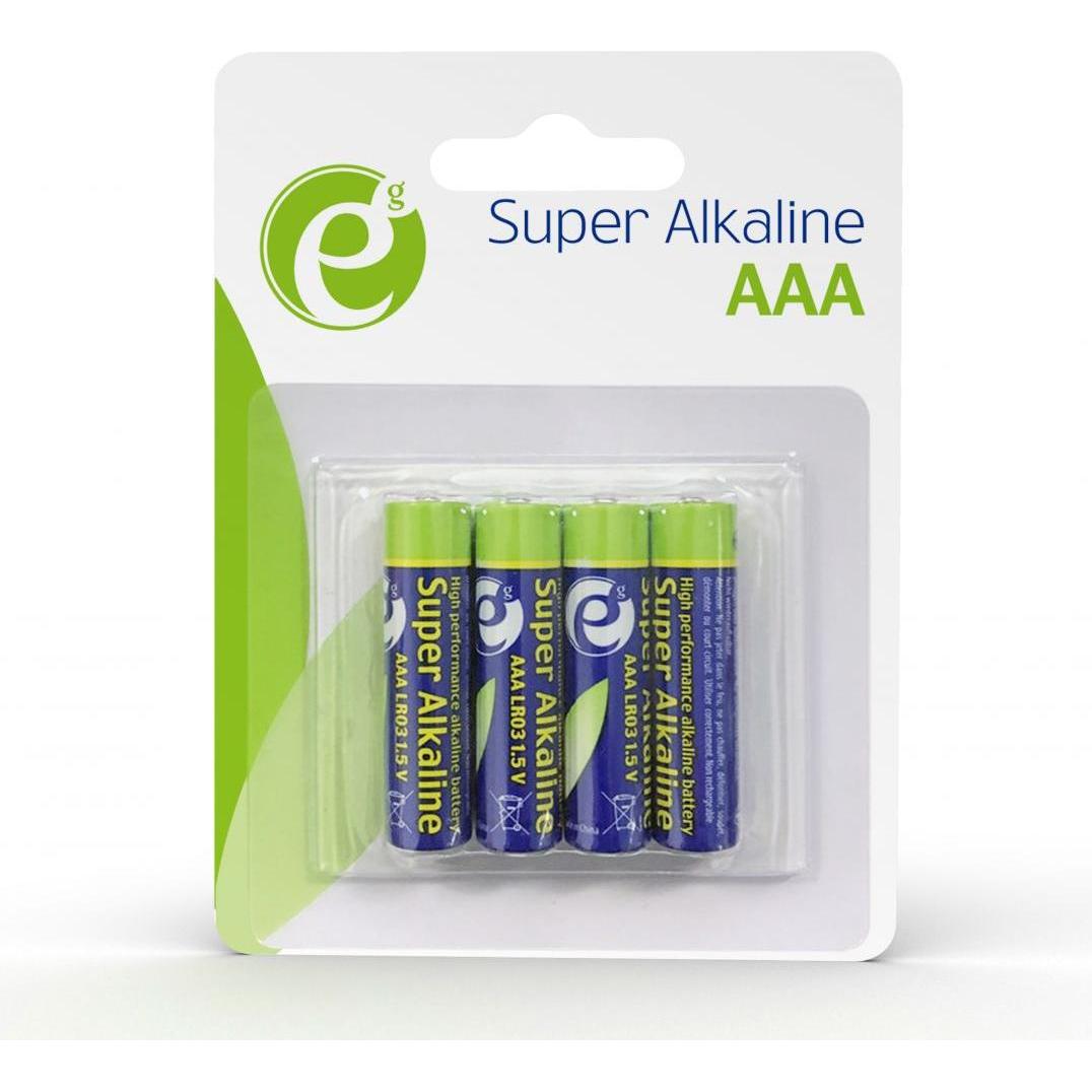 Gembird Battery Set alkaline ENERGENIE EG-BA-AAA4-01 x 4 - Batterie - Micro (AAA) Einwegbatterie Alkali (4 Stk., AAA), B...