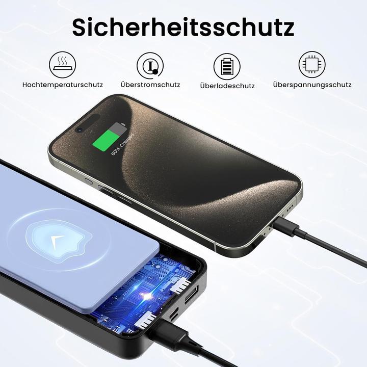 Immagine prodotto Bextoo Powerbank mit LED-Anzeige (27000 mAh, 22.50 W)