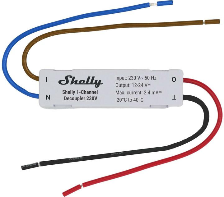 Actual product image Shelly 1-Channel Decoupler 230V