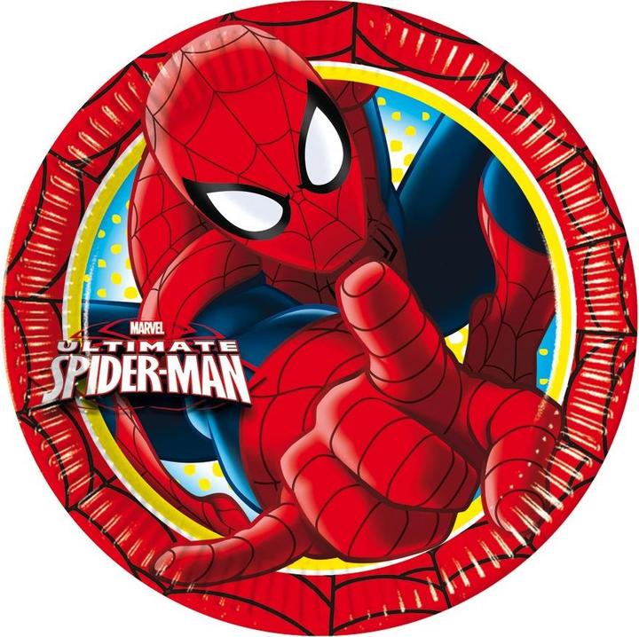 Actual product image Spiderman Disposable Plates (Pack of 8) (8x)