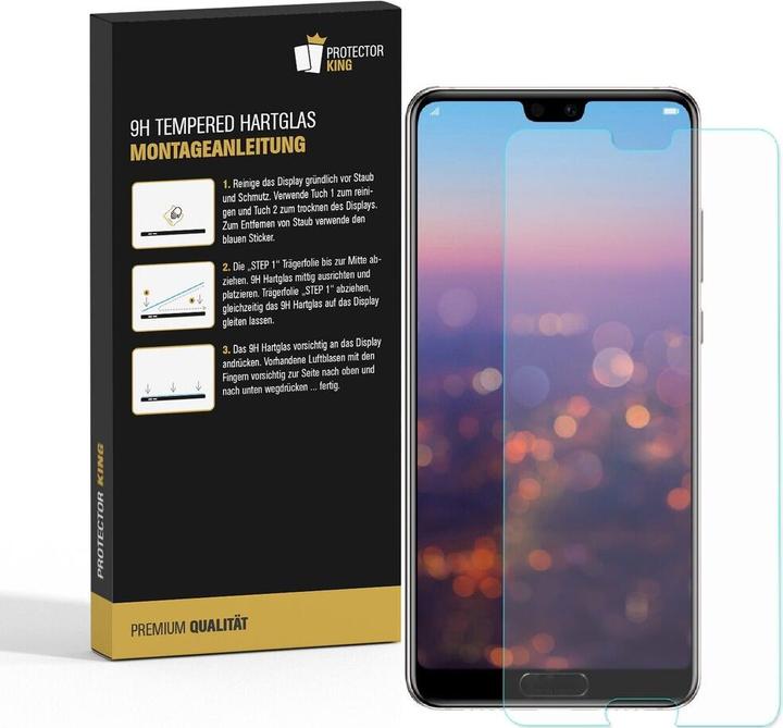 Produktbild Protectorking 6x 3D A++ echtes Tempered 9H Panzerhartglas KLAR (6 Stück, Huawei P20)
