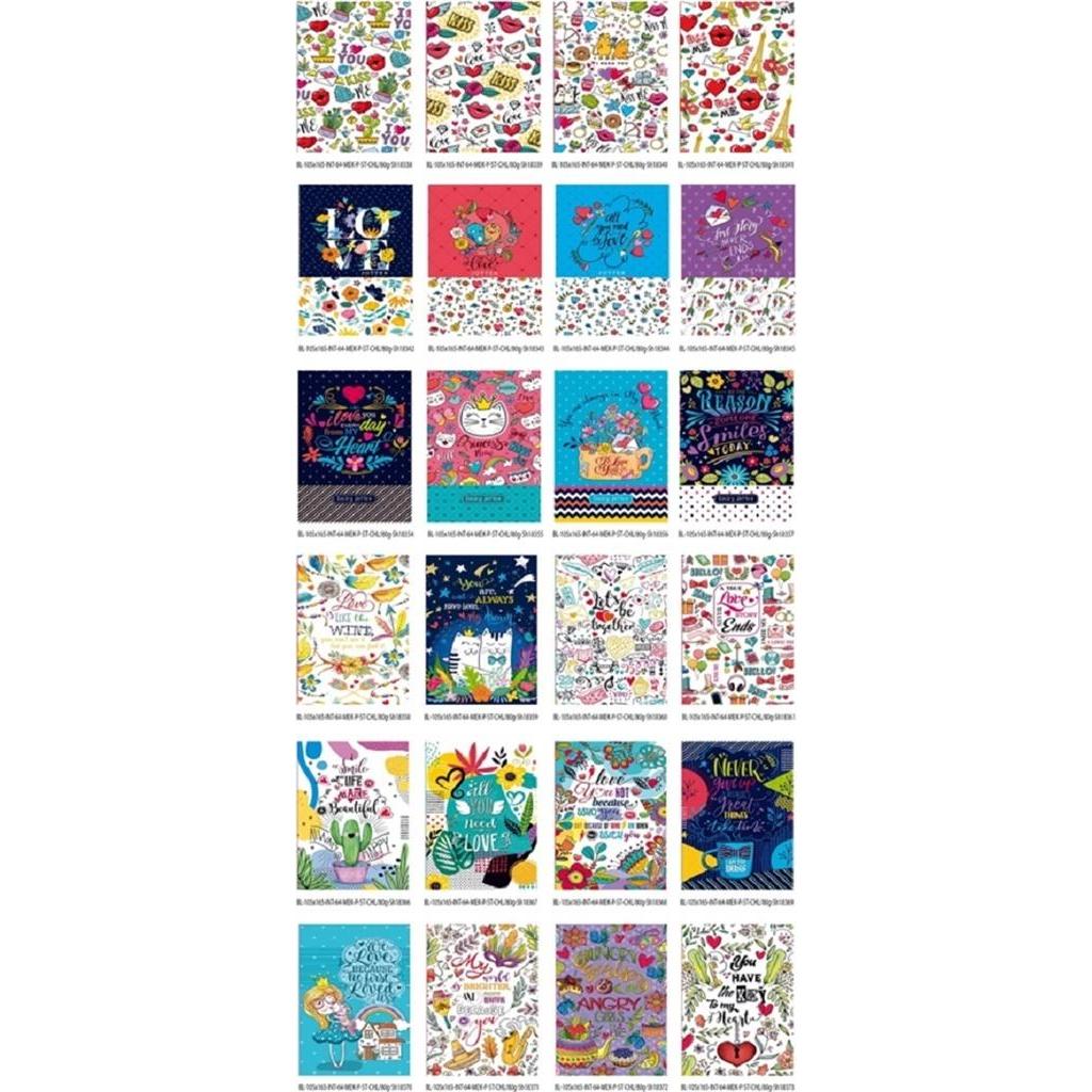 Fresh, Quaderno + Bloc notes, Dekoratives Notizbuch 105x165/64K glatt FRISCH