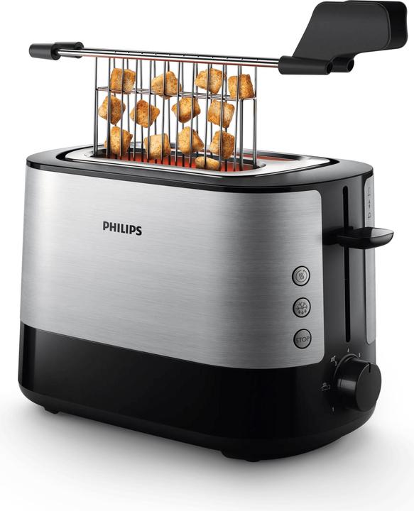 Actual product image Philips Viva Collection HD2635/90 toaster 2 slice(s) Black, Titanium