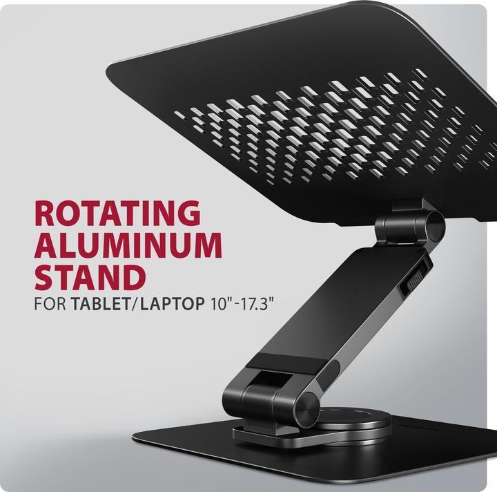 Actual product image Axagon STND-LRB Ständer mit 360°-Drehung für Laptops und Tablets Schwarz