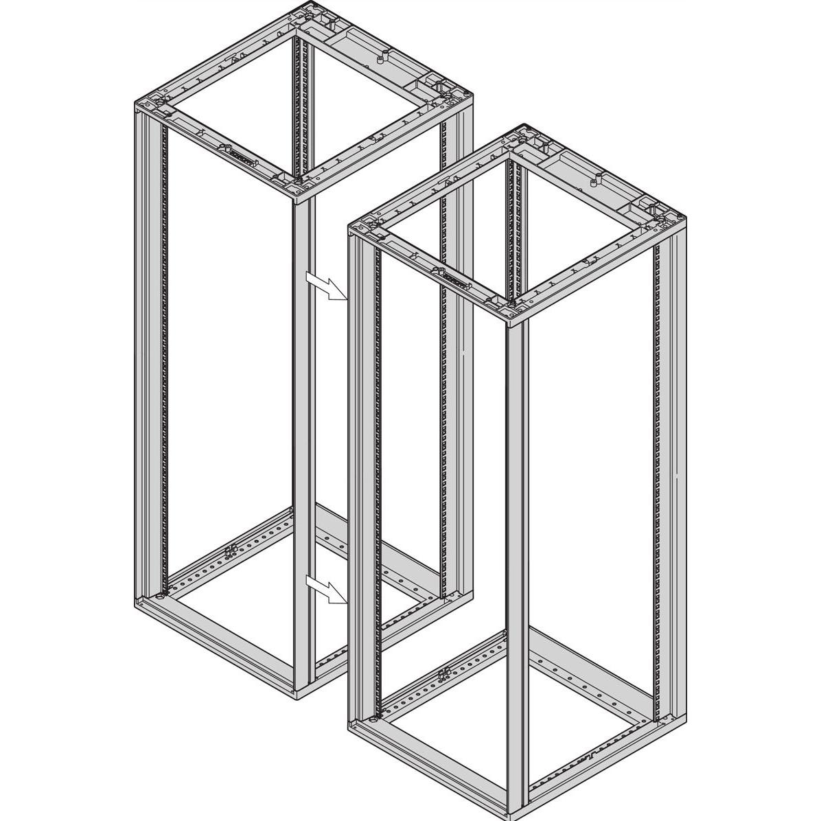 Schroff 19"-Zubehör mechanisch, Serverschrank Zubehör, Grau