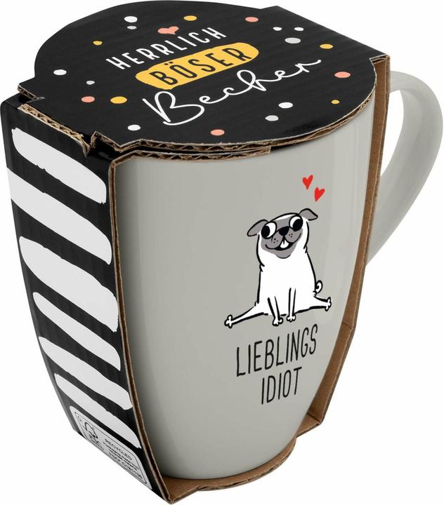 Actual product image Sheepworld Tasse mit Motivdruck 'LIEBLINGSIDIOT', mit Banderole
