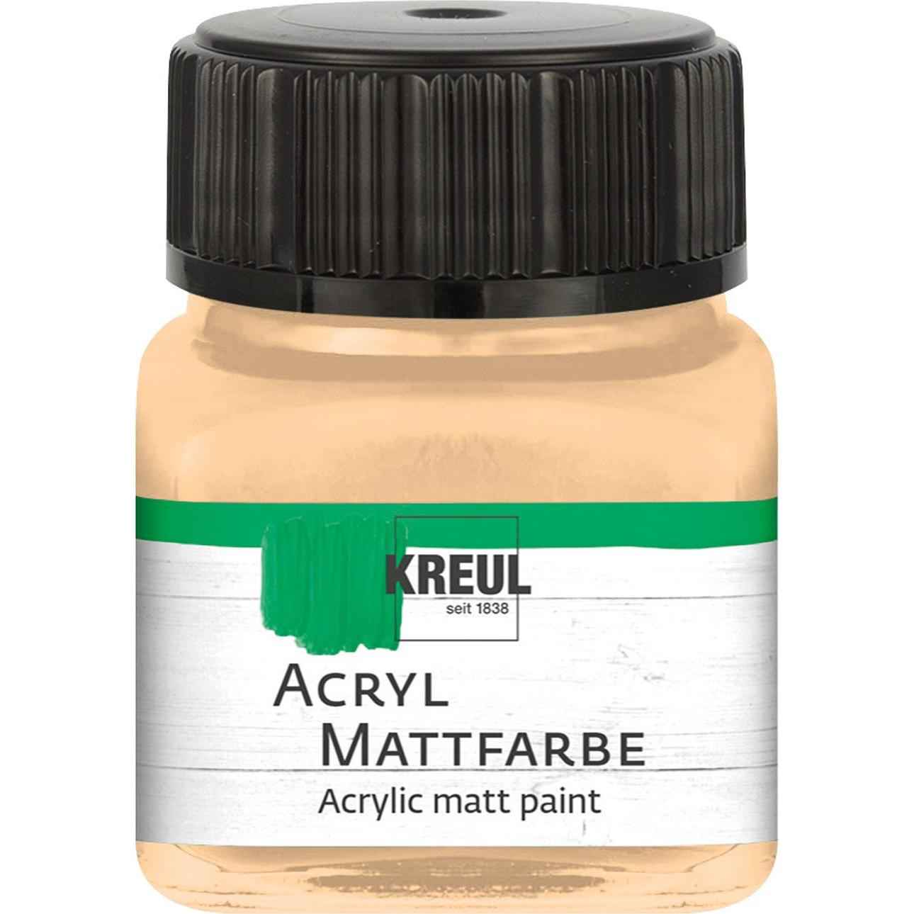 Kreul, Künstlerfarbe + Bastelfarbe, Acryl Mattfarbe, 20 ml (Beige, 20 ml)