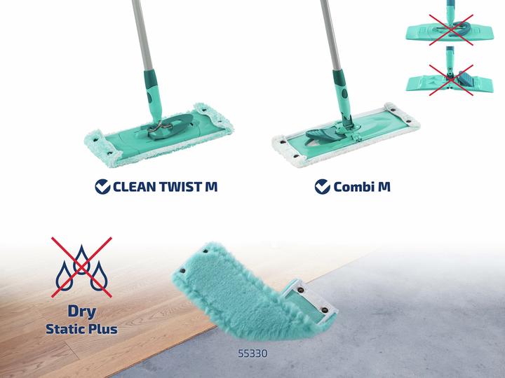 Produktbild Leifheit Wischbezug CLEAN TWIST M / Combi M static plus 2er Set (2 Stk.)