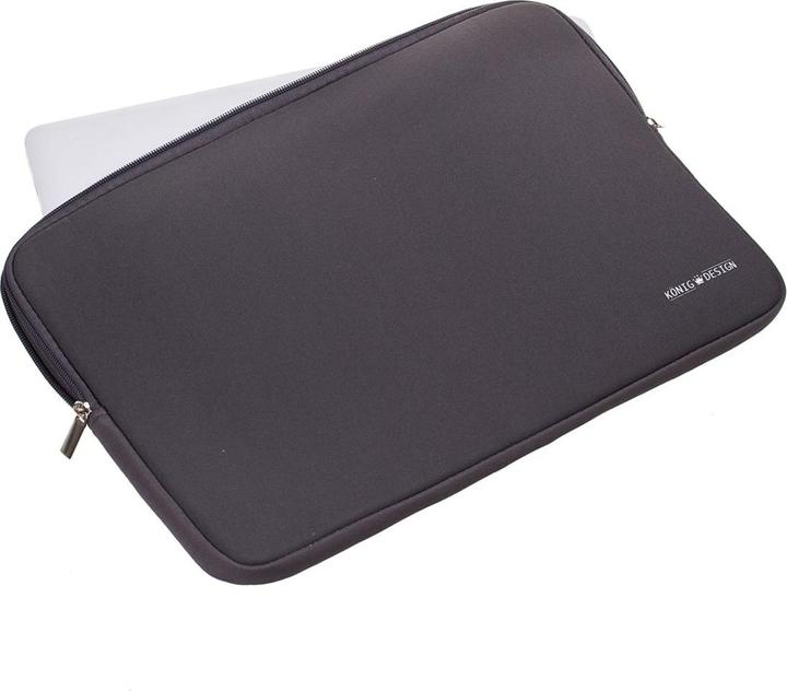 Produktbild König Design Universal Notebooktasche 14 15,6 Zoll Tasche Hülle Laptop Notebook Case Grau (15.60", Apple, Lenovo, Samsung)
