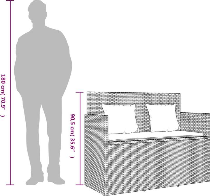 Image du produit vidaXL Ensemble salon de jardin 10 pièces avec coussins