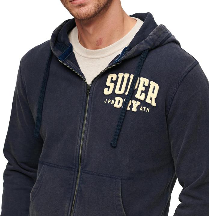 Immagine prodotto Superdry Giacca felpata Casual Vestibilità comoda Felpa con cappuccio atletica vintage con zip (L)