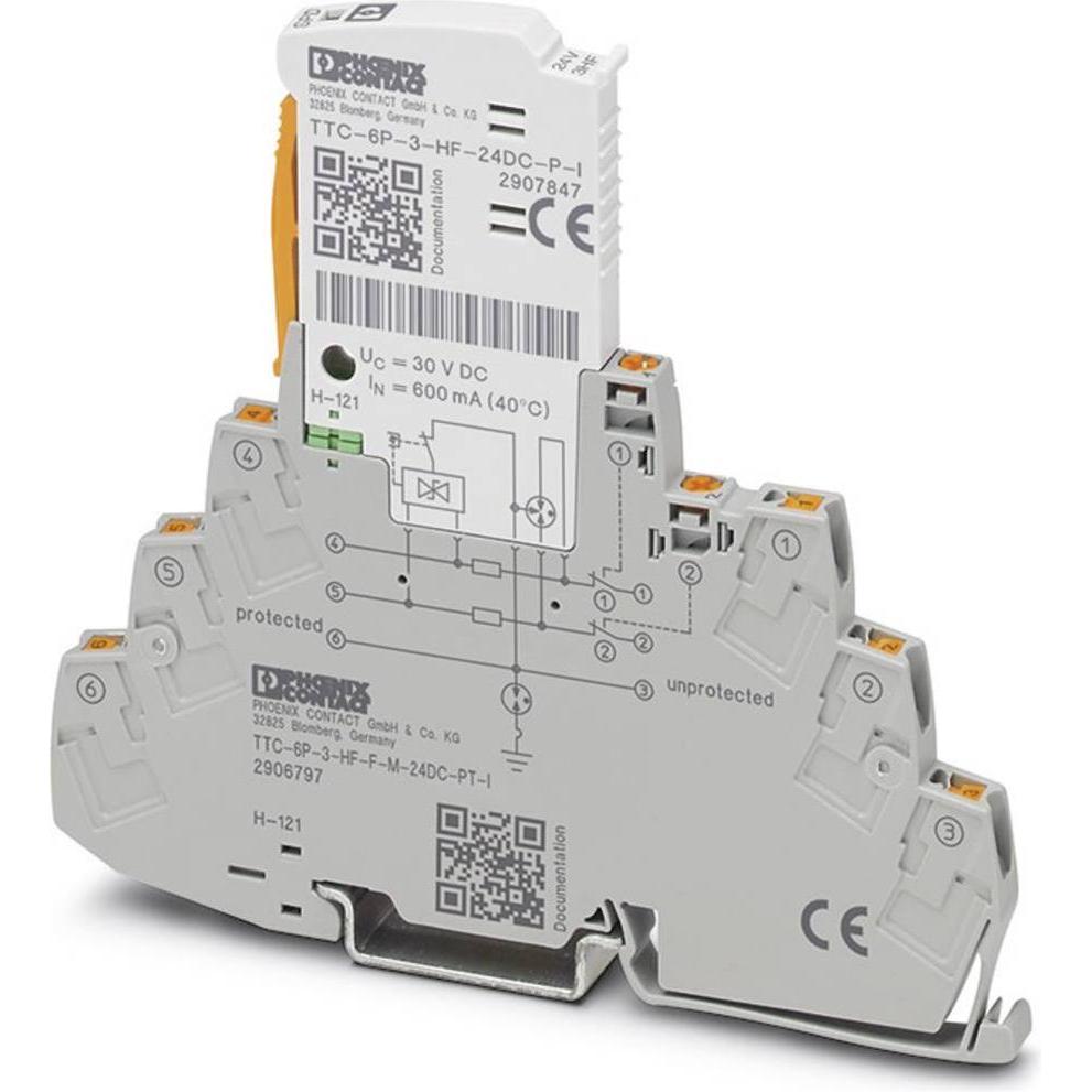 Phoenix Contact, Protezione contro le sovratensioni, TTC-6P-3-HF-F-M-24DC-PT-I
