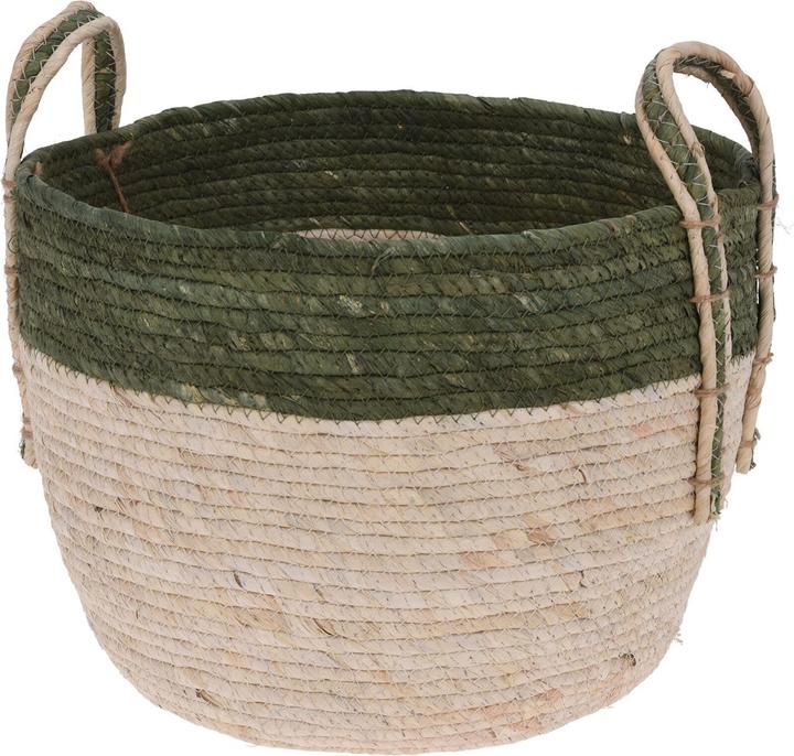 Image du produit Natura Punto Paniers de rangement ronds bicolores avec anse, lot de 3 (3 x)