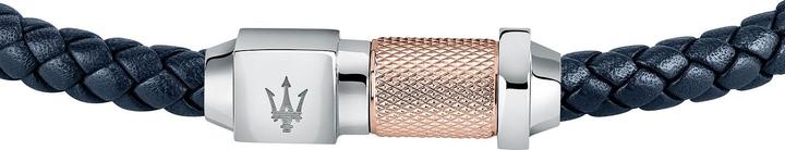 Produktbild Maserati Leather Armband (21.50 cm, Edelstahl, Leder, Recycelt)