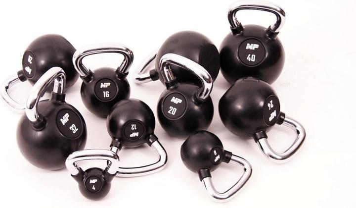 Actual product image Muscle Power Kettlebell Rubber Chrome