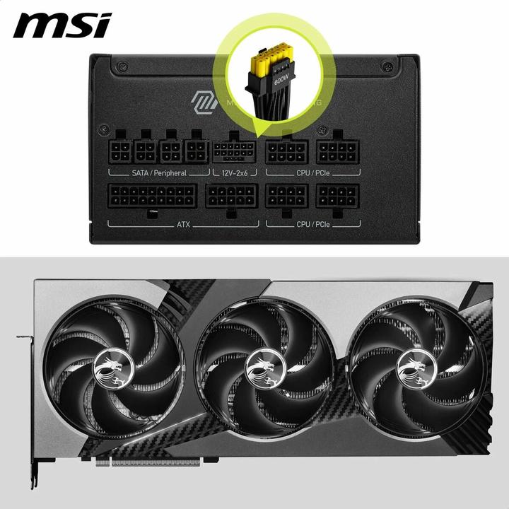 Actual product image MSI Netzteil MAG A850GLS PCIE5 850Watt (850 W)