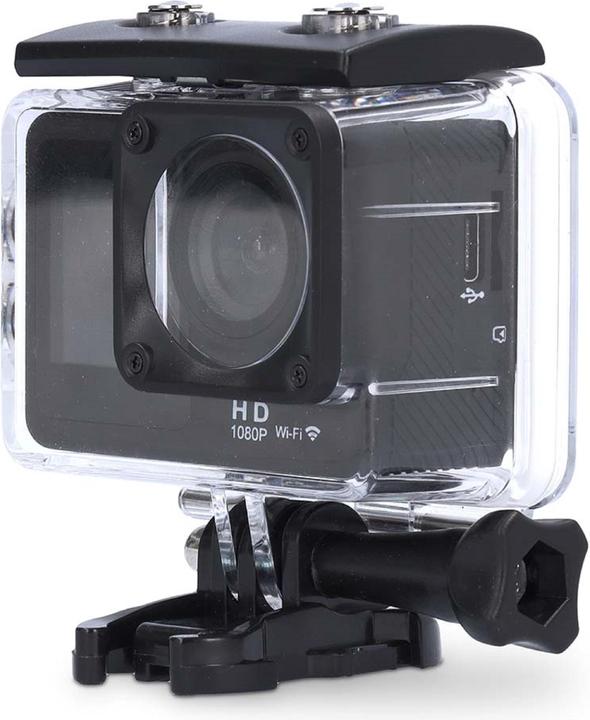 Actual product image Nedis Action Cam | Dual screen | 1080p@30fps | 12 MPixel | Waterproof up to: 30.0 m | 70 min | (30p, Wi-Fi)